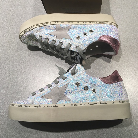 Golden Goose Hi-Star Shoe Iridescent Glitter NIB - Picture 4 of 8